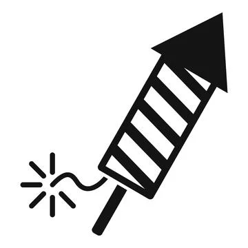 Festive firework icon simple vector. Carnival event Illustrazione stock