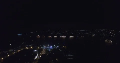 Festive firework in the night, celebration of Navy Day Stockbeeldmateriaal 112939333