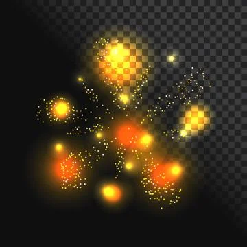 Festive firework vector with glowing sparkles Illustrazione stock