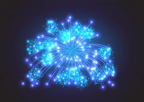 Festive Firework. Vector Isolated Pictograms. Dazzling Light up the sky. Icons Stock Illustration