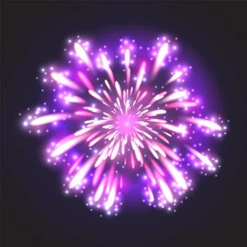 Festive Firework. Vector Isolated Pictograms. Dazzling Light up the sky. Icons Stockillustratie