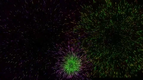 Festive Fireworks Animation 스톡 동영상 240983541