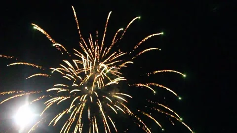 Festive fireworks on a black background. Festive atmosphere Stock-Footage 290035572