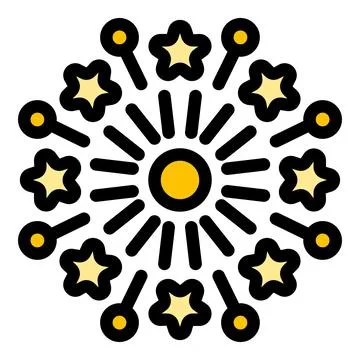 Festive fireworks exploding with bright stars and sparks Stock Illustration