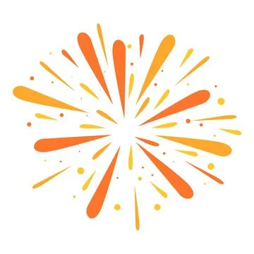 Festive fireworks exploding in a shower of sparks and colors 스톡 일러스트