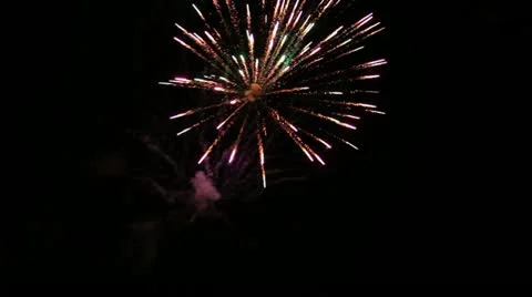 Festive fireworks Stock Footage 21946799