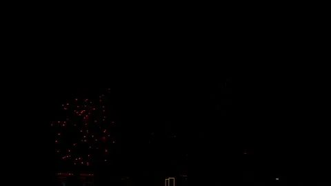 Festive fireworks in the night Video stock 156515900