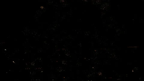 Festive fireworks at night Stock Footage 233147721