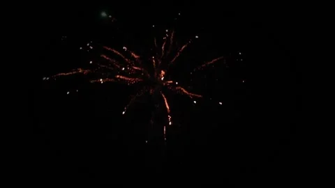Festive fireworks in the night sky Stock Footage 166319844
