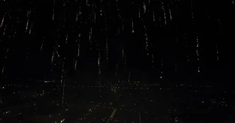 Festive fireworks in the night sky Stock Footage 239269637
