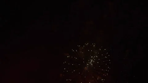 Festive fireworks slowed down several times Stock Footage 334591135