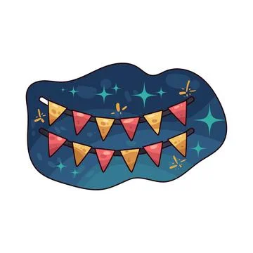 Festive flag illustration Stock Illustration