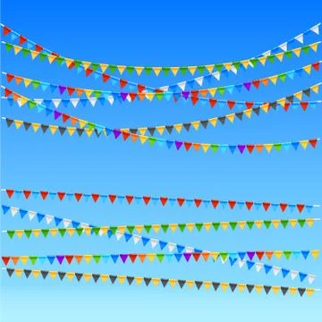 Festive flags background イラスト素材