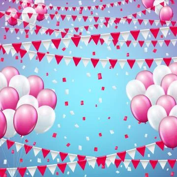 Festive flags background Stock Illustration