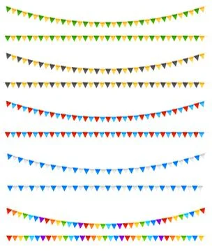 Festive flags elements Stock Illustration