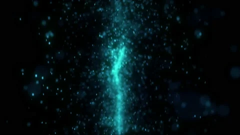Festive floating blue particles, dust. Shining sparkles. Bokeh Christmas lights Stock Footage 112233240
