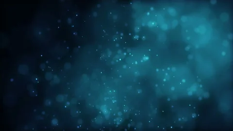 Festive floating blue particles, dust. Shining sparkles Stock Footage 112233323