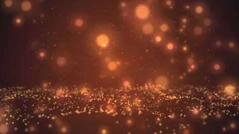 Festive floating gold particles, dust. Shining golden sparkles Stock Footage 112189032