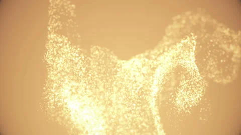 Festive floating gold particles, dust. Shining golden sparkles. Stock Footage 112371719