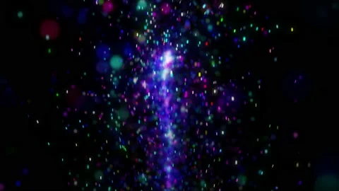 Festive floating particles, dust. Shining sparkles. Bokeh Christmas lights. Stock Footage 112233429