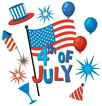 Festive Fourth of July Vector Illustration Stock Illustration