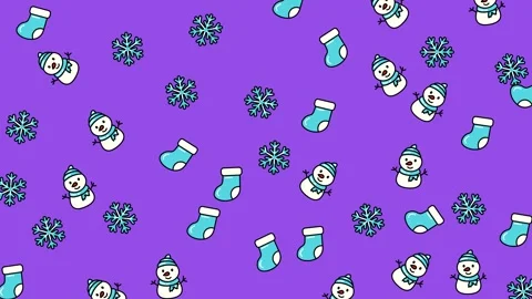 Festive Fun - A Cheerful Christmas Pattern Animation. Stock Footage 322978870
