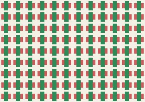 Festive Geometric Seamless Pattern with Alternating Green and Red Cross 스톡 일러스트