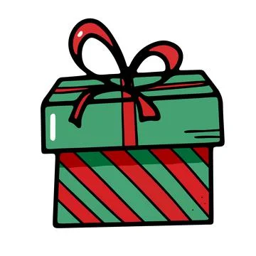 Festive gift box decorated with a bow 스톡 일러스트