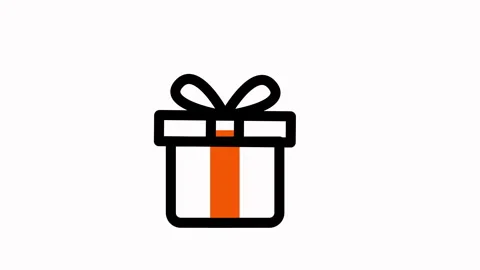 Festive Gift Box Icon Animation for Celebrations and Holidays. Stock Footage 325376176