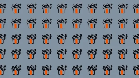 Festive Gift Box Pattern - A Celebration of Giving. Stock Footage 325376218