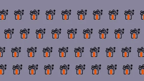 Festive Gift Box Pattern - A Seamless Celebration of Giving. Stock Footage 325376224