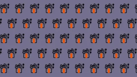 Festive Gift Box Pattern - A Seamless Celebration of Giving. Stock Footage 325376252