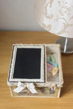 Festive gift box Stock Photos