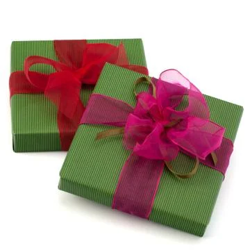 Festive gift box stack 스톡 사진