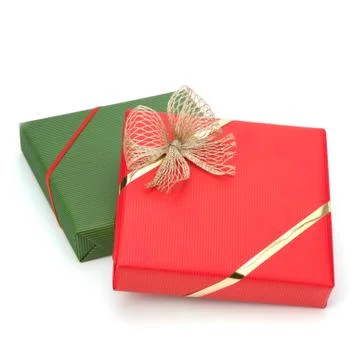 Festive gift box stack 스톡 사진