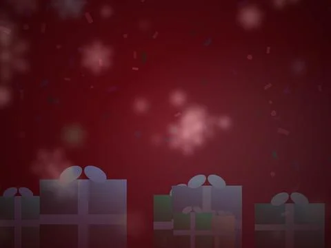 Festive Gift Boxes with Confetti Stockillustratie