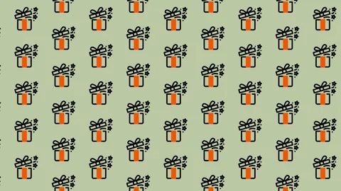 Festive Gift Pattern Background for Celebrations and Holidays. Stock Footage 325376511