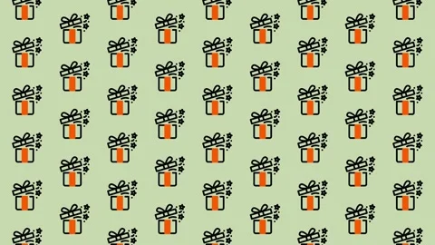 Festive Gift Pattern - A Celebration of Giving and Joy. Stock Footage 325376313