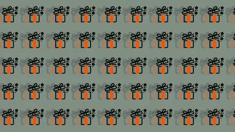 Festive Gift Pattern - A Seamless Celebration of Giving. Video stock 325376373