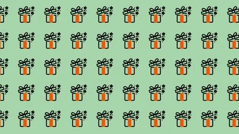 Festive Gift Pattern - A Seamless Celebration of Giving and Joy. Stock Footage 325376403