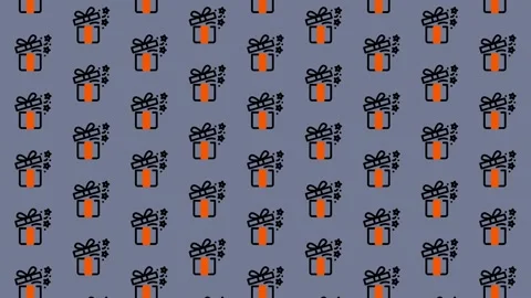 Festive Gift Pattern - A Seamless Celebration of Giving. Stock Footage 325376404