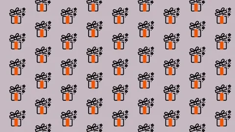 Festive Gift Pattern - A Seamless Celebration of Giving. Stock Footage 325376431