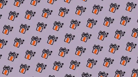 Festive Gift Pattern - A Seamless Celebration of Giving. Stock Footage 325376477