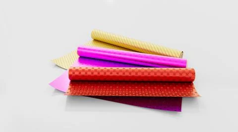 Festive gift wrapping on white backdrop, isolated - object 3D rendering Stock Illustration