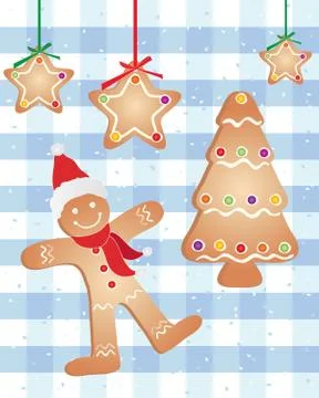 Festive gingerbread Stock Illustration