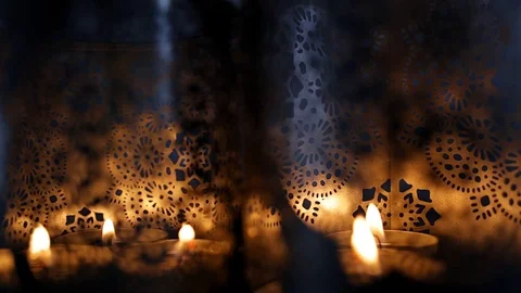 Festive glittering bokeh lights background. Stock Footage 69837792