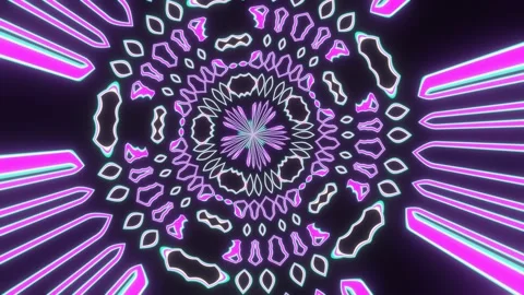 Festive glow of abstract background on black Stock Footage 200415859