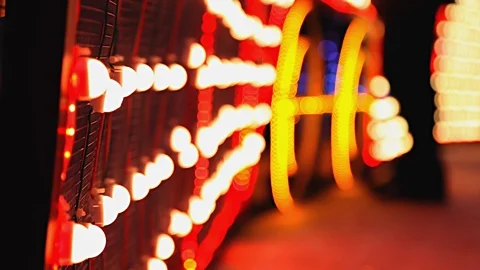 Festive glow of light bulbs Stock-Footage 85483282
