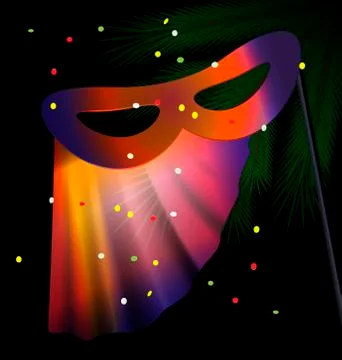 Festive half mask Stock Illustration
