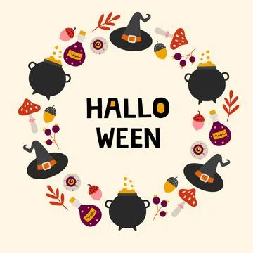 Festive Halloween vector background Stock Illustration